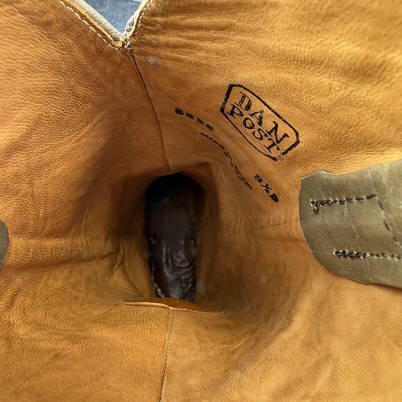 Dan Post Boots Mens Size 8.5D Gray Leather Western Cowboy Stitch Spain 8625 - Picture 10 of 12